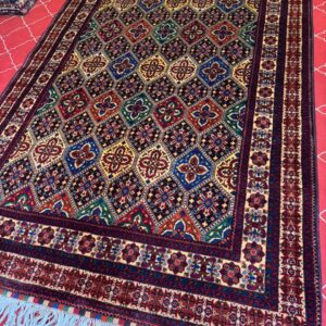 Haftrang Kashie Naqsha – handgeknüpfter Teppich aus Mazar-i-Sharif